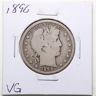 1896 50C Barber Liberty Head Half Dollar in VG Condition #6965