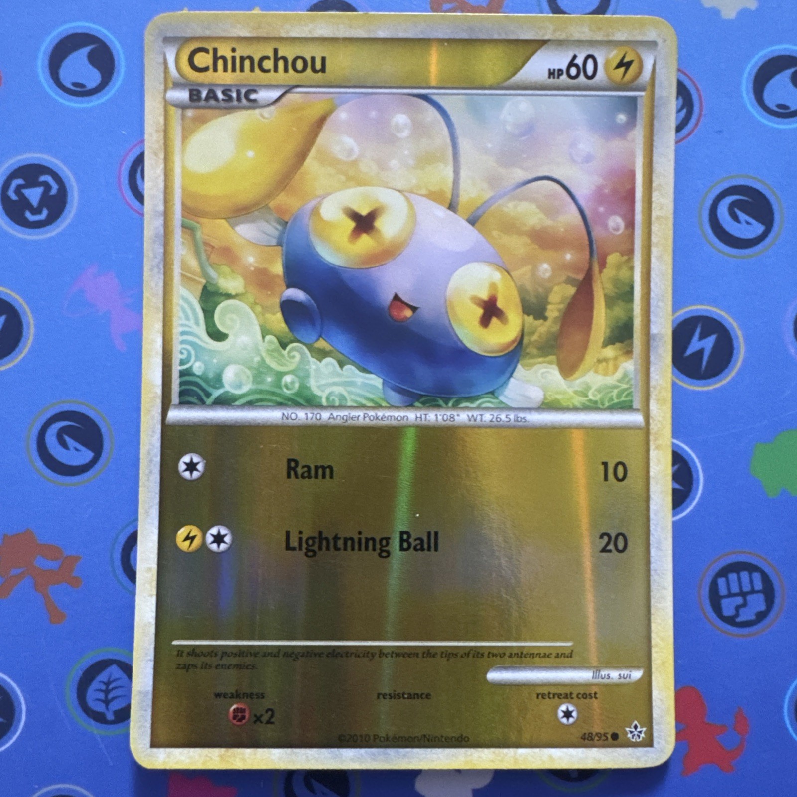 Chinchou - 48/95 - Common Reverse Foil - Unleashed Pokemon NM-LP