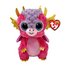 TY Beanie Boos - MIA the Pink & Purple Dragon (Glitter Eyes) [6 inch] - MWMTs