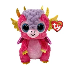 TY Beanie Boos - MIA the Pink & Purple Dragon (Glitter Eyes) [6 inch] - MWMTs