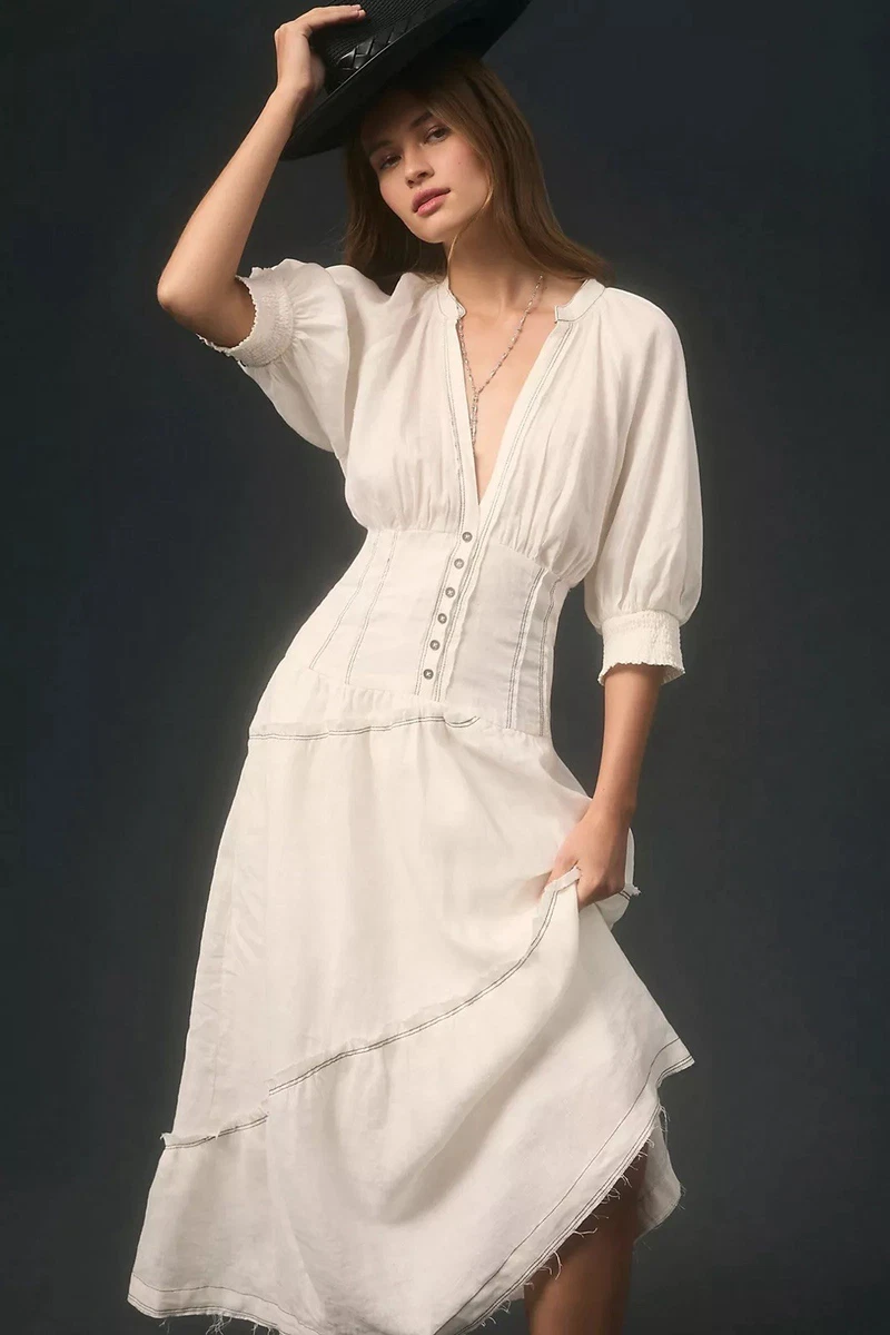 Anthropologie White Dresses for Women for sale - eBay