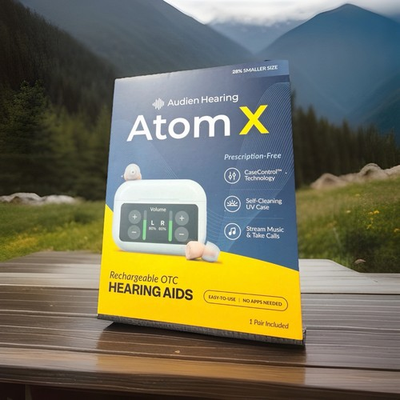 #ad Audien Hearing ATOM X Rechargeable OTC Hearing Aids Latest Model Brand New $139.95