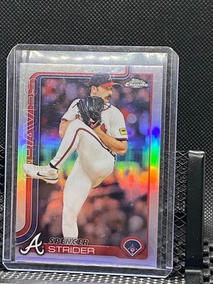 Spencer Strider 2025 Topps Chrome Refractor  #46 - Braves