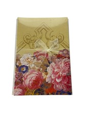 Floral Greeting Cards  Envelopes Set Ornate Design Unbranded Lot of 16 Cards
