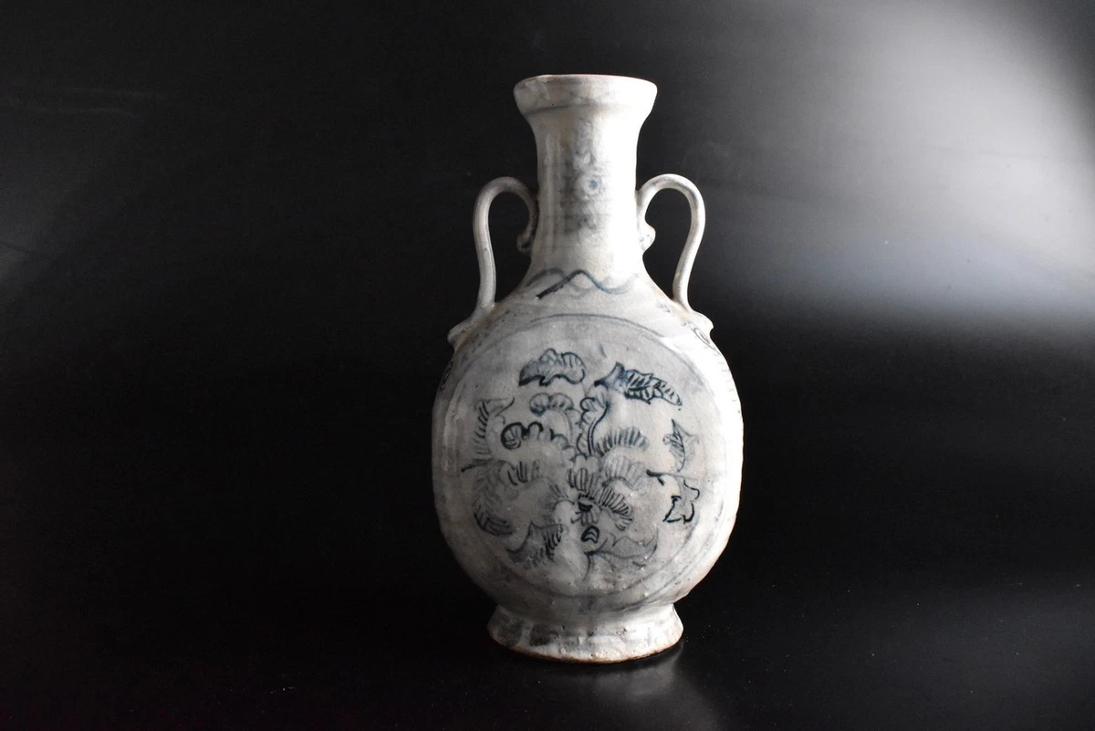 蓝色中国古董花瓶| eBay