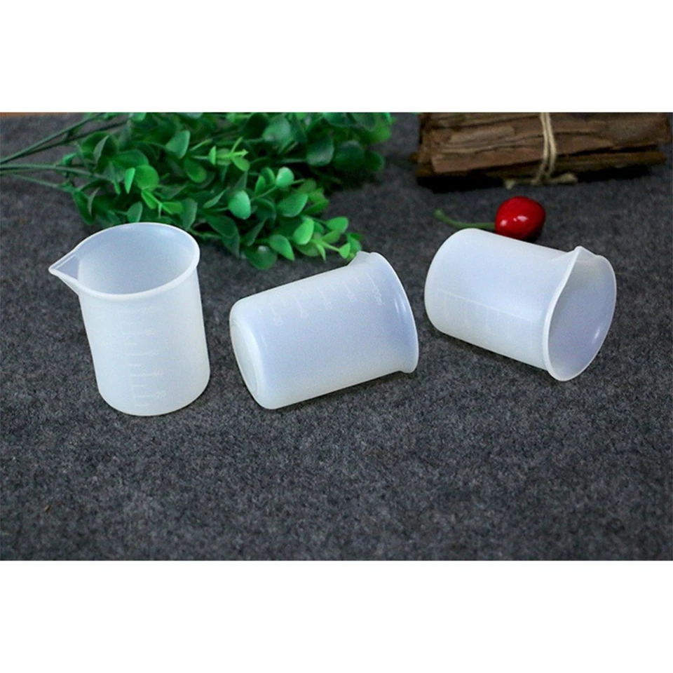  2pcs 100ML Graduated Measuring Cups Transparent Silicone Measuring Tools Liquid - Image 4 of 4