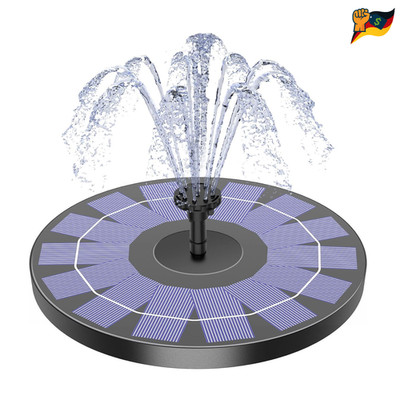 Solarbrunnen Außen 2 5W 6 Effekte 4 Stützstangen