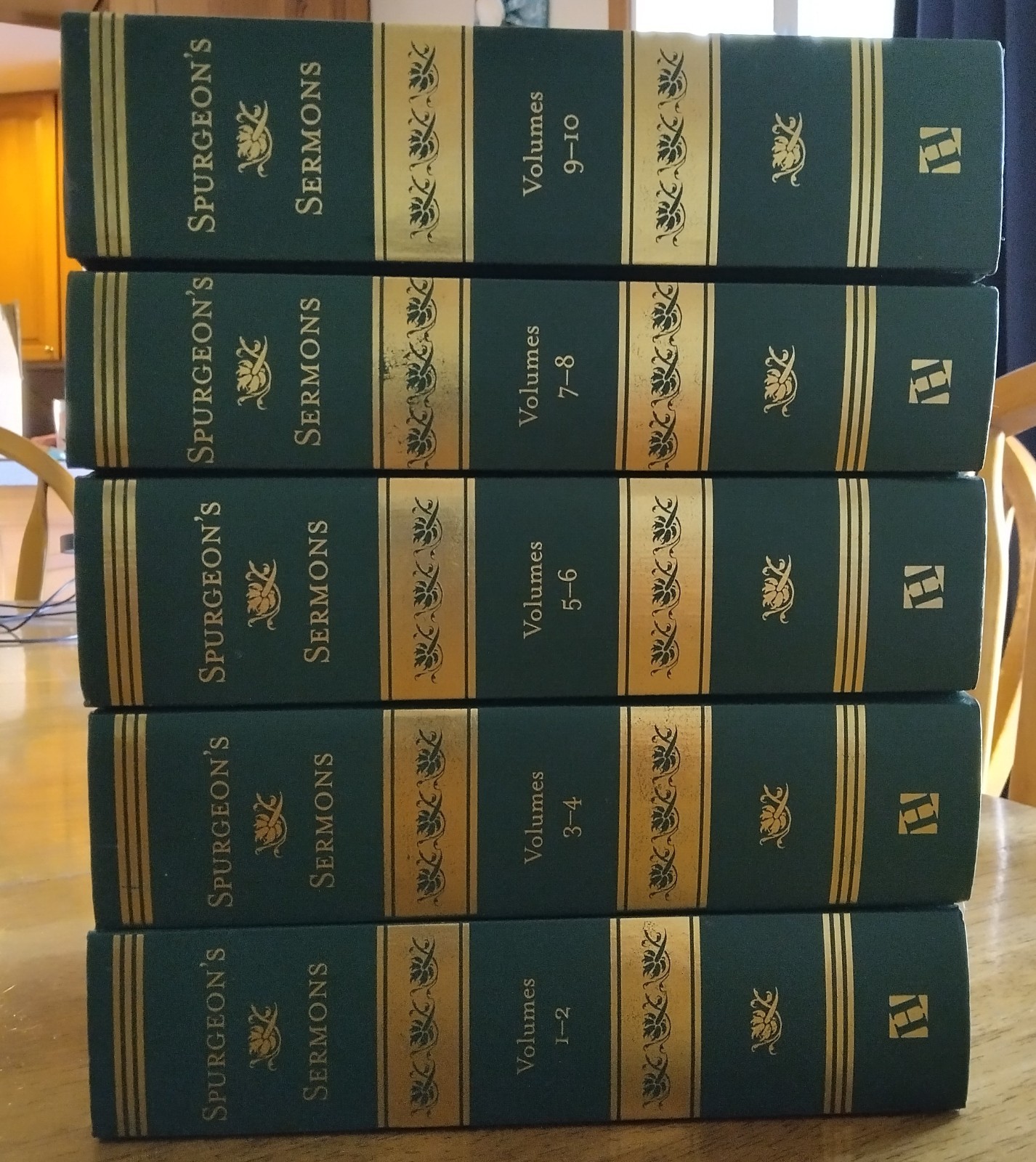 5 Book Set Of Charles Surgeon's Sermons.