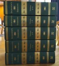 5 Book Set Of Charles Surgeon's Sermons.