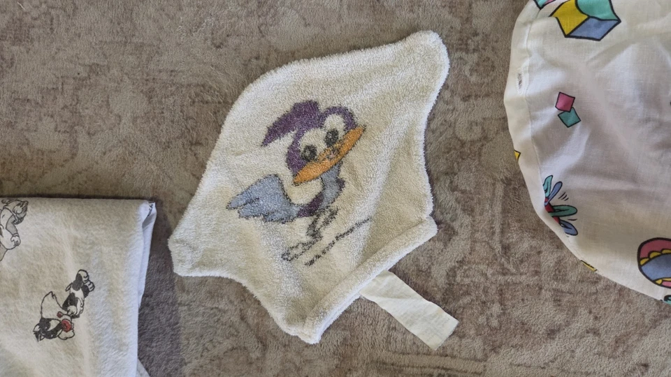 Vintage Baby Looney Tunes Tweety Sylvester Bugs Blanket 1997 Crib Blanket Lot - Image 4 of 4
