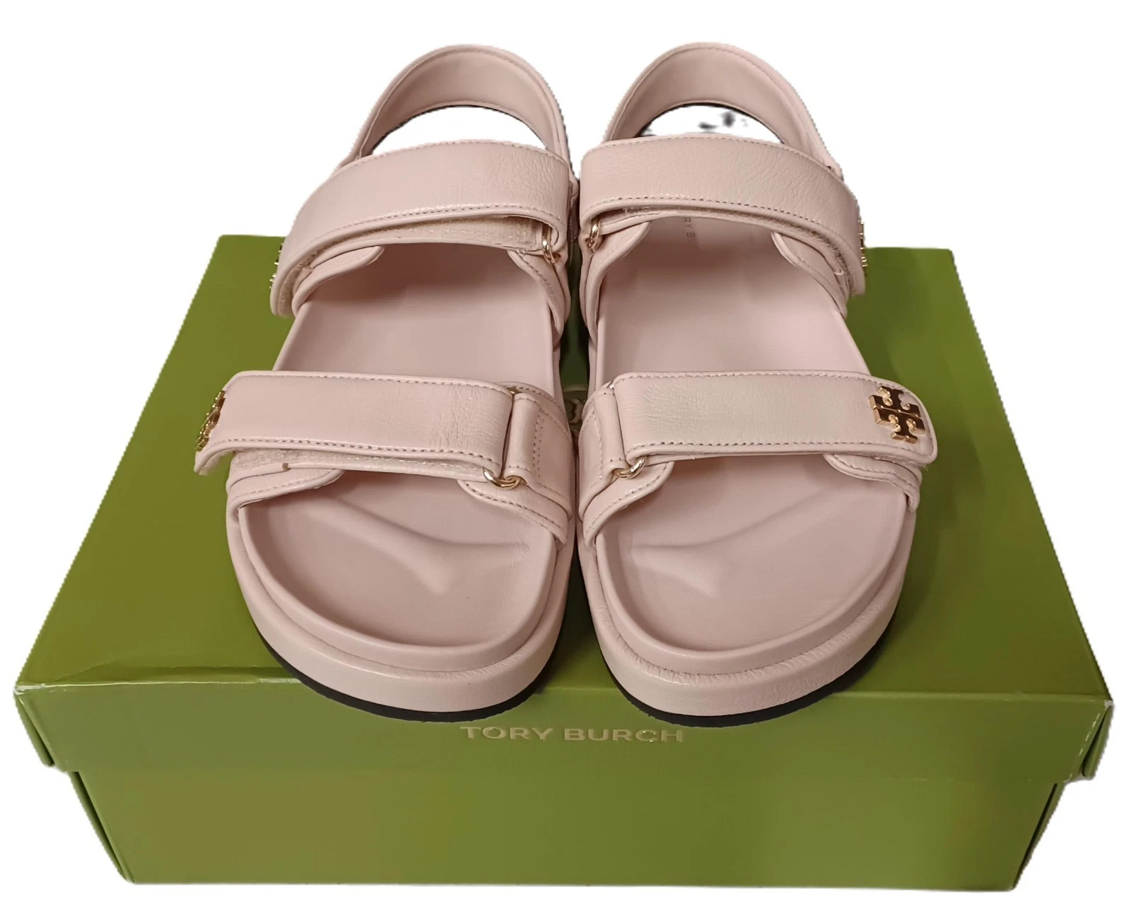 Tory Burch Kira Sport Sandals Size Pink with Gold Logo and accents Sz 7.5