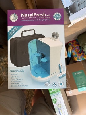 NASALFRESH MD Dual Powered Nasal Irrigation System Sinus Decongestant OPEN BOX