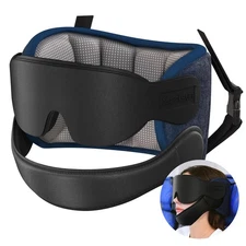 SARISUN Travel Pillows for Airplanes with Sleep Eye Mask, Chin Strap, Airplane P