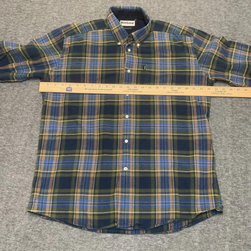 Barbour Castle bay Tartan Plaid Men’s Button Up Size USA L - Image 3 of 4