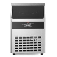 LED Digital Ice Maker 160lb Daily Output 66lb Bin 80 Cubes per 15min Auto Clean