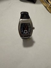 Technomarine Quartz TS3H01 Mens Butterfly Black Leather Band Wristwatch