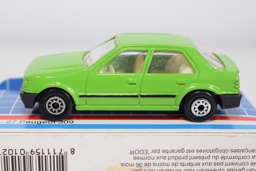 B86 1:60 3INCH 3 INCH EDOCAR PEUGEOT 309 APPLE GREEN NMIB - Imagen 3 de 18