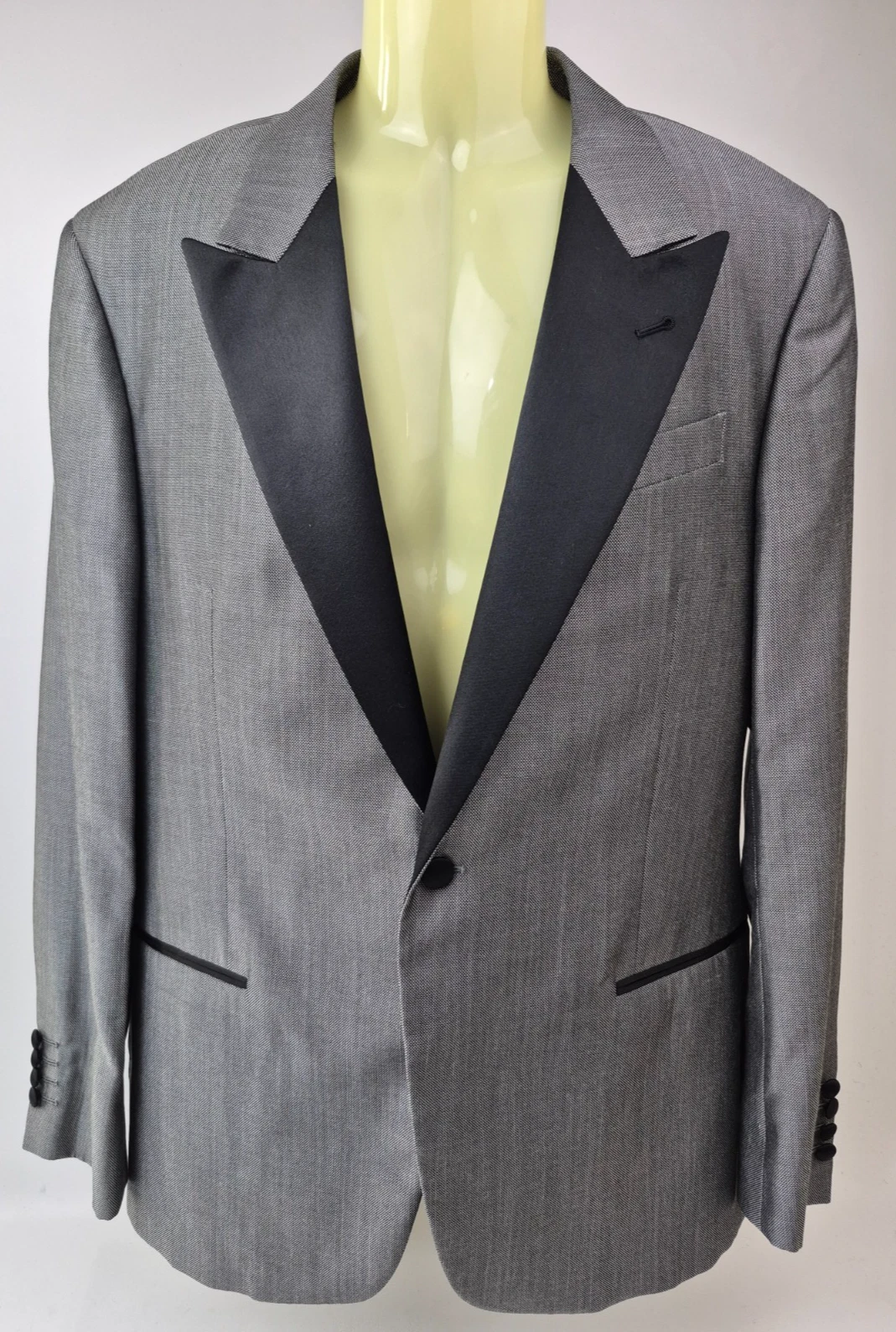 Giorgio Armani — Emporio Armani Men's Silver Wool-Blend Dinner Evening Jacket Size 52 EU/ 42 US
