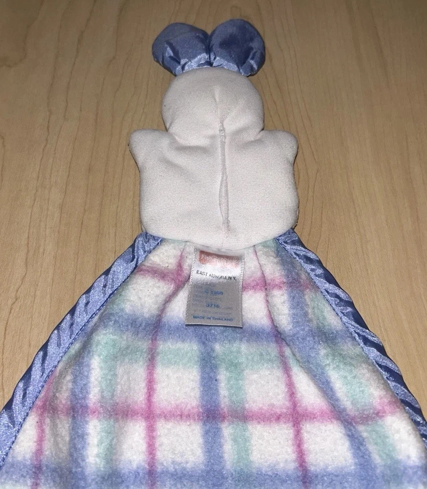 Fisher Price 3716 Manta Bebé Conejo Cuadros Rosa Verde Azul Blanco 1996 Foto 4 de 4