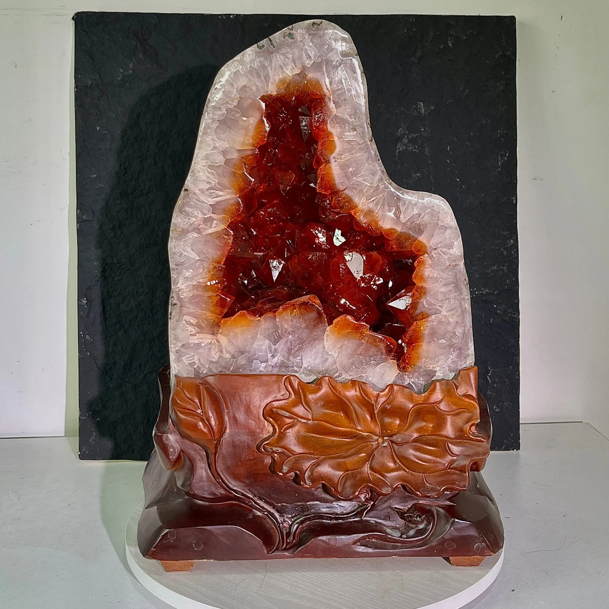 Soporte De Exhibición De Metal Para Geodas Y Minerales – Marco De Alambre Resistente – Ideal Para Coleccionables Y Fotos