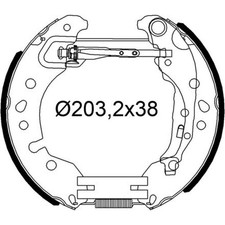 Valeo 554988 Bremsbackensatz für SMART FORFOUR 453