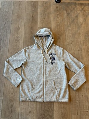 Reno Aces Minor League Men s Under Armor Zip Front Hoodie Light Grey Size Large