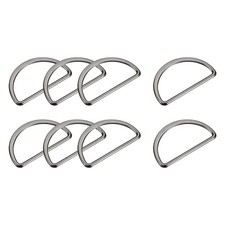 15 Stück Metall D Ringe Schnalle 35mm(1.38") 2.3mm Dicke D-Ringe Schnalle Grau