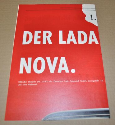 1987 Lada Nova VAZ 2105 Soviet USSR Car Brochure Prospekt DE