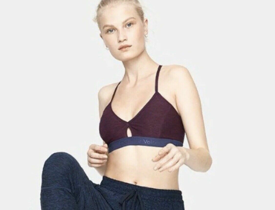 Outdoor Voices Women's Maroon Steeplechase Padded Y-back Sports Bra Sz Large