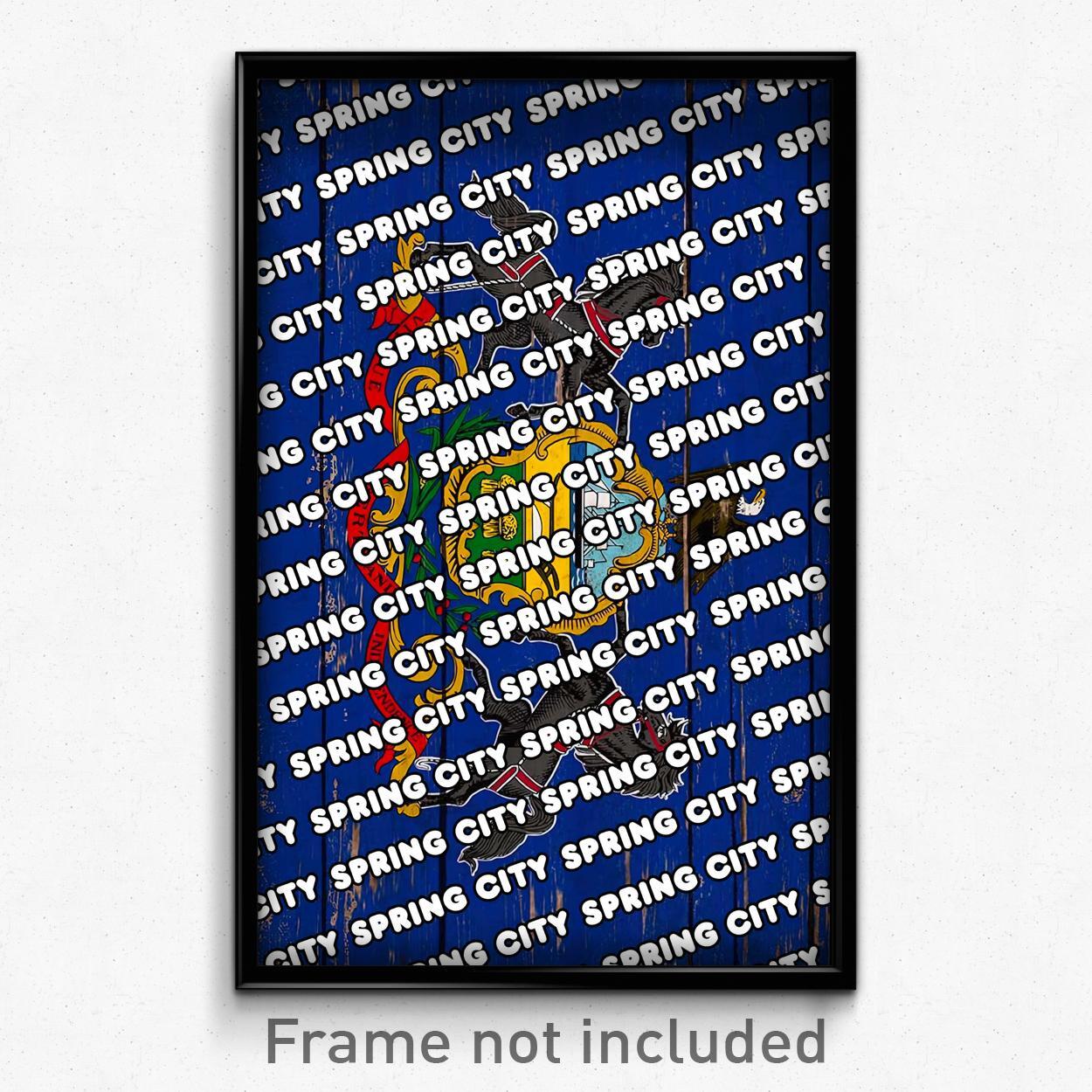 Spring City Pennsylvania Poster (PA City Souvenir 11x17 Town Print) eBay