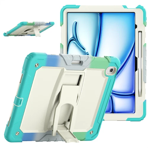 For iPad Pro 13/Air 13 11 inch Heavy Duty Full Body Case Stand Cover with Strap - Picture 13 of 30