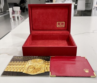 ROLEX レザー製レッドボックス Rolex Vintage President Datejust red watch box 90s -2000s