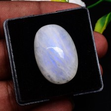 Piedra lunar fuego azul natural 38,00 quilates 28 mm 19 mm cabujón ovalado piedra preciosa sin tratar