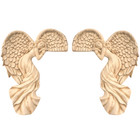 Angel Door Frame Ornaments Ivory Figure Wings Set Wall Art Decor Left & Right