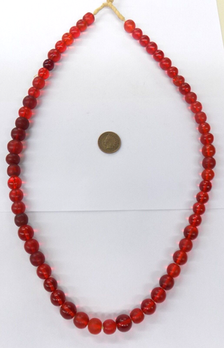 Czech Lt Cranberry Ruby Red Trade Beads Red Africa Antiques Bin L3 Item B53 - Picture 2 of 2