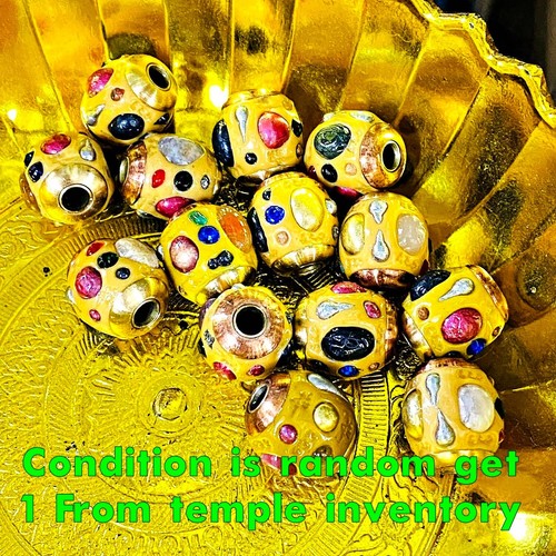 Pulsera Leklai 3 Tipo Cuentas Inmortal Magnético Lp Somporn Amarillo Tailandés Amuleto 16727 - Imagen 10 de 13