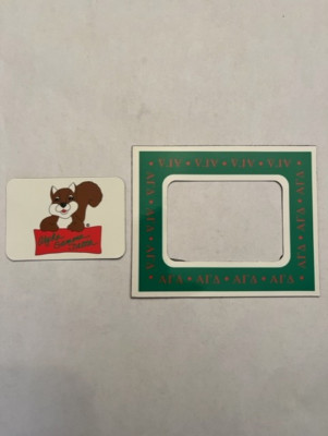 Alpha Gamma Delta Mini Fridge Frame and Magnet, RETIRED, LICENSED, RETRO