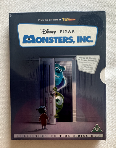 'MONSTERS, INC.' 2 DISC DVD PIXAR COLLECTORS EDITION GATEFOLD COVER & POSTER - Picture 2 of 8