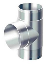 Image of Equal T piece 4" 100mm metal 4 inch connector
