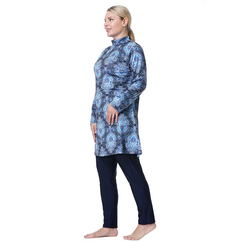 Traje de baño de talla grande para mujer modesto Burkini ropa de playa musulmán cubierta completa traje de baño 8XL - Imagen 18 de 53