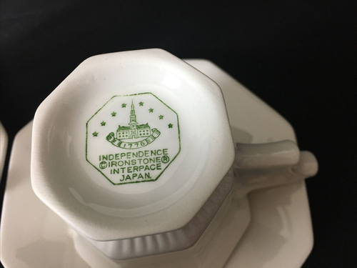 Independence Ironstone by Castleton China Japan Cup and Saucer Set of 2 - Picture 7 of 10