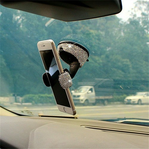 Bling Car Dashboard Phone Holder Rhinestones Crystal Car Accessories For Girls - Zdjęcie 3 z 6