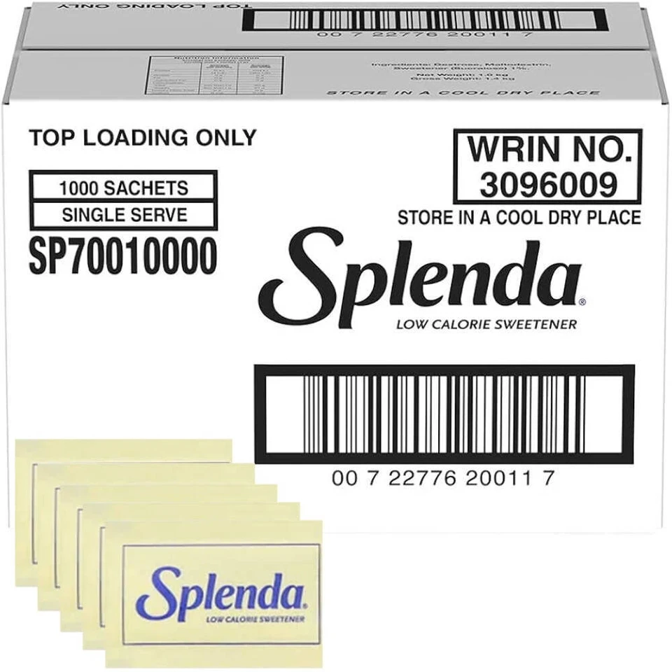NEW Splenda Sweetener Sachets Individual 1000 Pack Carton Bulk Box
