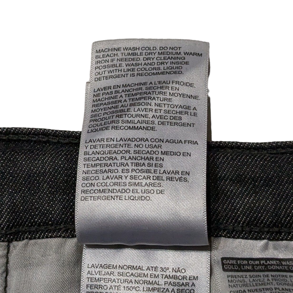 Levi's Jeans Wedgie Straight Womens 30 Raw Hem Button Fly Black Denim ...