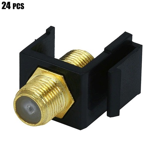 24 Pcs F Type Keystone Jack Connector Coax Cable Adapter Insert RG59 ...