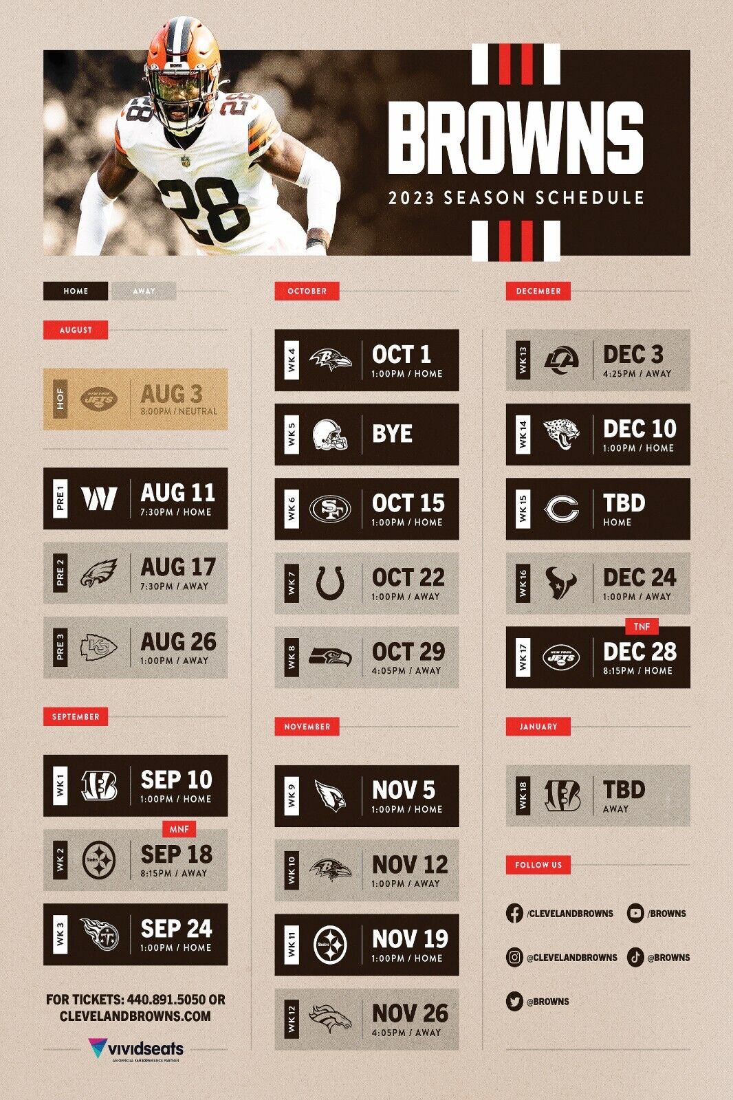 browns schedule for 2022