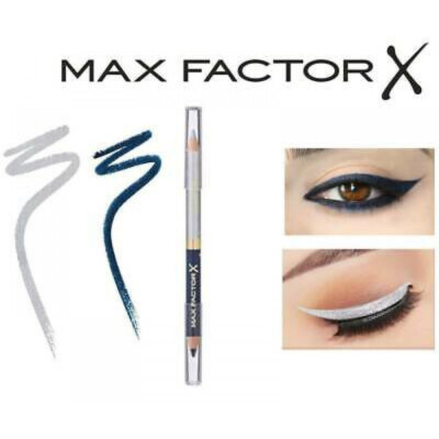 3xMAYBELLINE Eyefinity Smoky Eye Pencil 2 Sides With 2 Colors - Blue & Silver
