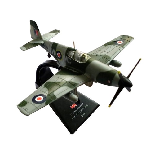 1/72 Diecast Alloy WWII United Kingdom P-51 Mustang Fighter Simulation Model