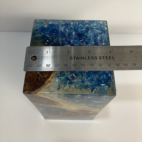 Made Goods~ Hazlett Rectangle ~ 4” x 4” x 8” ~Decorative Resin Rectangle - Picture 6 of 6