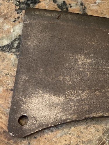 RARE WM BEATTY & SONS CHESTER BEEF SPLITTING CLEAVER CAST STEEL - Picture 8 of 12